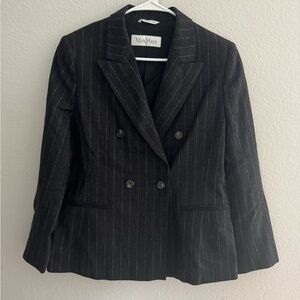 Max Mara black pinstripe Blazer12